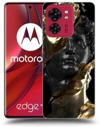 Picasee Husă neagră din silicon pentru Motorola Edge 40 - Gold - Black