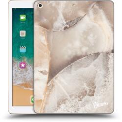 Picasee Husă neagră din silicon pentru Apple iPad 9.7" 2017 (5. gen) - Cream marble