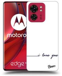 Picasee Husă neagră din silicon pentru Motorola Edge 40 - I love you