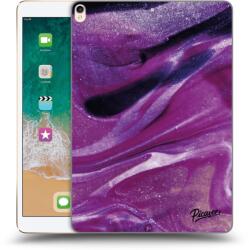 Picasee Husă transparentă din silicon pentru Apple iPad Pro 10.5" 2017 (2. gen) - Purple glitter