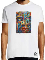 Magnolion Absztrakt színes maszk v2 póló