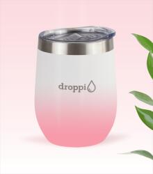 droppi Flipp hőtartó tumbler pohár fehér-pink (350ml) (drp-tmbl-wht-pnk-grad)