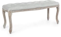 Bizzotto Bancuta cu picioare lemn maro patinat si tapiterie catifea gri Mathilde 110 cm x 36 cm x 47 h (0743498) Canapea