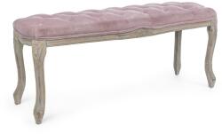 Bizzotto Bancuta cu picioare din lemn maro patinat si sezut din catifea roz Mathilde 110 cm x 36 cm x 47 h (0743497) Canapea