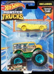 Mattel Hot Wheels Monster Truck Si Masinuta Metalica Hound Hauller (MTGRH81_HKM12) - etoys