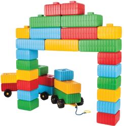 Pilsan Jucarie Pilsan Cuburi de construit Brick Blocks and Car Set 43 piese - hubners