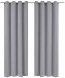 VidaXL Draperii opace cu ocheți metalici, 2 buc, 135 x 175 cm, gri (132202)
