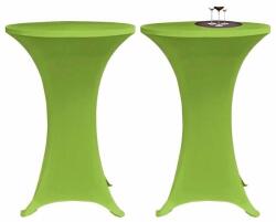 VidaXL Husă elastică pentru masă, 60 cm, verde, 2 buc (131431)
