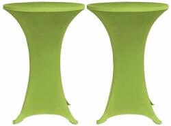 VidaXL Husă elastică pentru masă, 80 cm, verde, 2 buc (131433)