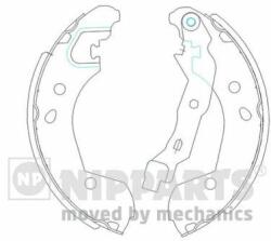 NIPPARTS Set saboti frana NIPPARTS J3501055 - piesa-auto