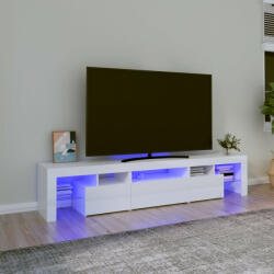 vidaXL magasfényű fehér TV-szekrény LED lámpákkal 200x36, 5x40 cm (3152814)