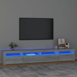 vidaXL szürke sonoma színű TV-szekrény LED-lámpákkal 240x35x40 cm (3152728)