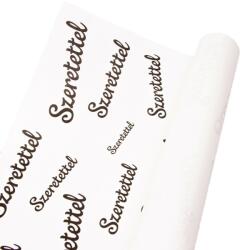 Egyedi díszcsomagolás Szeretettel feliratos fehér csomagolópapír minden ünnepre - WK-09 (WK-09)