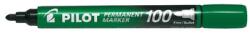 Pilot Set 12 markere permanente Pilot P100 diverse culori 2-4.5 mm varf rotund verde (PSCA-100-G-P)