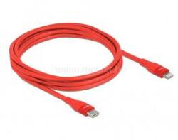 Delock 86635 2m USB-C - Lightning iPhone/iPad/iPod kompatibilis piros MFi adat- és töltőkábel (DL86635) (DL86635)