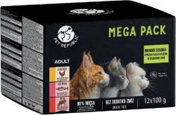 Pet Republic PetRepublic hrană umedă pentru pisici bucăți în sos delicat MIX 3 arome 12x100g