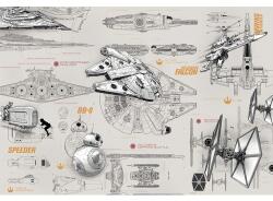 Komar Fototapet hârtie 8-493 Disney Edition 4 Star Wars Blueprints 368x254 cm