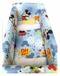 Deseda Lenjerie de patut bebelusi 120x60 cm cu aparatori Maxi Mickey Mouse (7014) Lenjerii de pat bebelusi‎, patura bebelusi