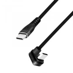 LogiLink USB-C - USB-C (U-alakban hajlított) kábel 3m fekete (CU0194)