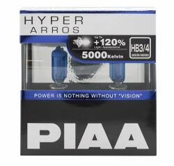 PIAA Hyper Arros 5000K HB3/HB4, +120% ragyogó fehér fény, 5000K színhőmérséklet, 2 db (HE-929)