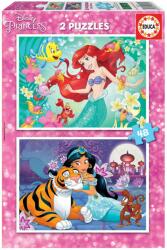 Educa Puzzle Ariel și Jasmin Educa 2x48 bucăți de la 5 ani (EDU18213) Puzzle