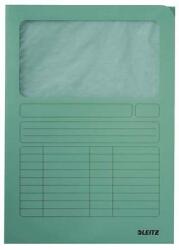 Leitz Dosar din carton cu fereastră, A4, LEITZ, verde deschis (E39500350/39500050)