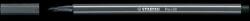 STABILO Stilou cu vârf de pâslă din oțel inoxidabil de 1 mm, M STABILO Pen 68 gri închis (68/97)