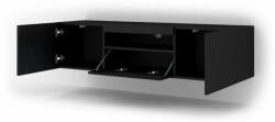 BIM Furniture TV-szekrény Matt Fekete Színben Aura 150 (bim_TV_STAND_AURA_150_BLACK_MAT_5903769709748) - pepita