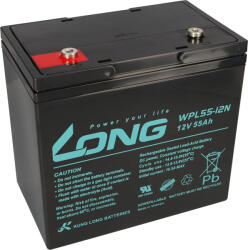 Long Aкумулаторна батерия Long WPL55-12N, 12V 55Ah F8, за UPS, 135 х 207 х 226 мм (WPL55-12N)