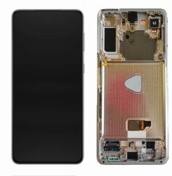Samsung Galaxy S21 Plus LCD + érintőpanel kerettel, ezüst, gyári, SM-G996 - pepita