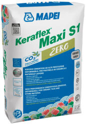 Mapei Keraflex Maxi S1 Zero szürke 25 kg nyújtott nyitott idejű cementkötésű ragasztóhabarcs 1202425 (1202625)