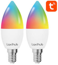 Laxihub LAE14S Wifi Bluetooth TUYA Smart LED izzó, 2db/csomag (LAE14S2)