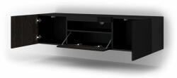 BIM Furniture TV-szekrény Fekete Színben Fényes Fronttal Aura 150 (bim_TV_STAND_AURA_150_BLACK_GLOSS_5903769712472) - pepita