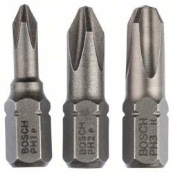 Bosch Bosch Csavarozó bit készlet extrakemény (PH), 3 részes, PH1, PH2, PH3, 25 mm 2607001752 hossz 25 mm