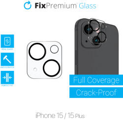 FixPremium Glass - Geam securizat a camerei din spate pentru iPhone 15 & 15 Plus