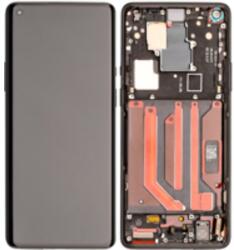 OnePlus 1091100167 Gyári OnePlus 8 Pro fekete LCD kijelző érintővel kerettel előlap (1091100167)
