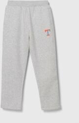 Tommy Hilfiger pantaloni de trening pentru copii culoarea gri, cu imprimeu 9BYX-LGG00M_09X