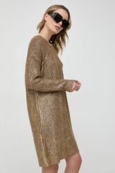 PINKO rochie din amestec de lana culoarea auriu, mini, oversize 9BYX-SUD160_GLD