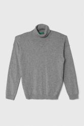 Benetton pulover pentru copii din amestec de lana culoarea gri, light 9BYX-SWB02F_90X