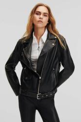 Karl Lagerfeld geaca ramones de piele femei, culoarea negru, de tranzitie 9BYX-KUD098_99X