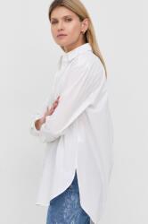 HUGO BOSS cămașă femei, culoarea alb, cu guler clasic, regular 50470586 PPYY-BDD0EF_00X
