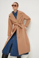ANSWEAR palton de lana culoarea maro, de tranzitie, oversize B9YX-KPD011_82X