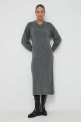 Beatrice .b rochie din amestec de lana culoarea gri, maxi, oversize MBYX-SUD01U_90Y