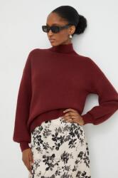 ANSWEAR pulover femei, culoarea bordo, light, cu turtleneck BMYX-SWD0CO_83X