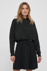 Calvin Klein bluza femei, culoarea negru, cu glugă, cu imprimeu 9BYX-BLD105_99X