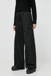 Pinko pantaloni femei, culoarea negru, lat, high waist 9BYX-SPD0R6_99X