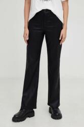 Answear Lab pantaloni femei, culoarea negru, drept, high waist BMYX-SPD03G_99X
