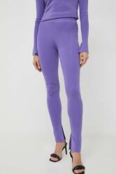 Patrizia Pepe pantaloni de trening culoarea violet, neted 9BYX-SPD0TB_44X