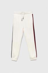 Tommy Hilfiger pantaloni de trening pentru copii culoarea alb, cu imprimeu 9BYX-SPB00T_00X