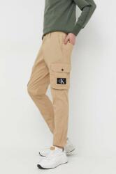 Calvin Klein pantaloni barbati, culoarea bej, cu fason cargo 9BYX-SPM0LN_80X